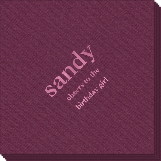 Design Your Own Big Name with Text Linen Like Napkins